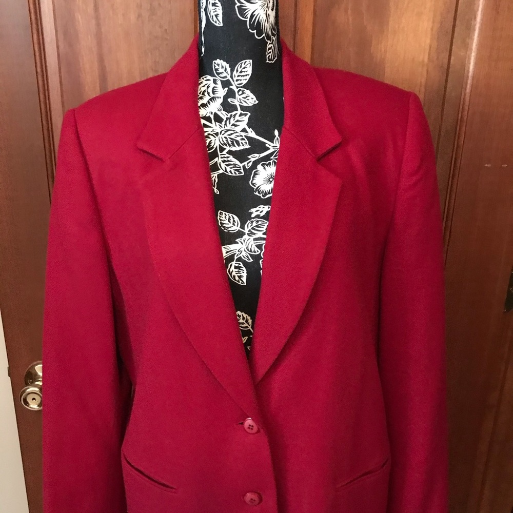 Red Wool Women’s Suit